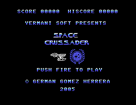 Space Crussader Title Screen